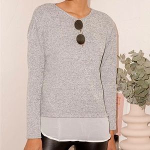 Keep me company grey sweater top - Lulu’s